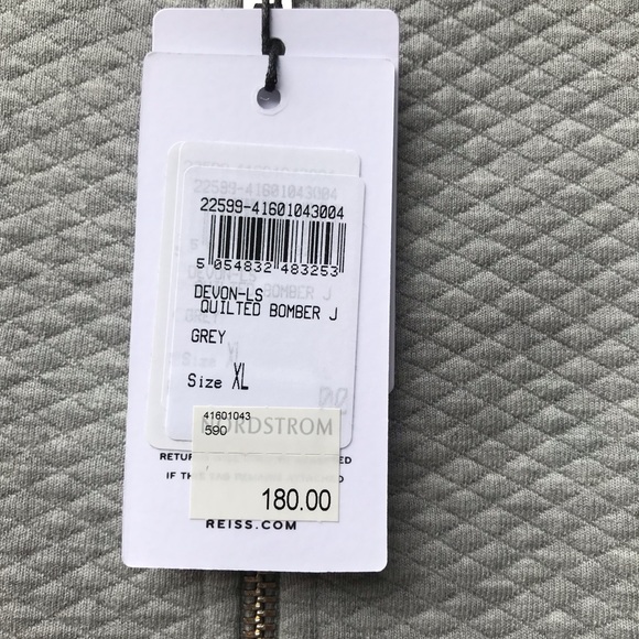 COPY - SALE! - REISS Gray Bomber Jacket - BRAND NEW! - Picture 6 of 6